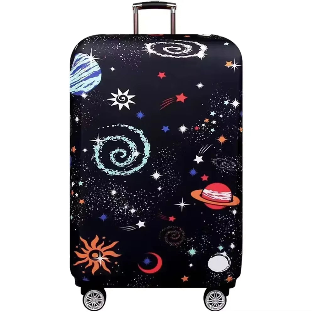 Housse de protection pour valise à roulette cabine ou XL motif espace