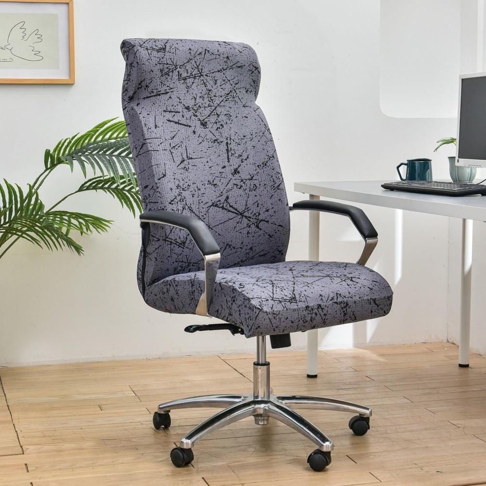 Housse de chaise de bureau gris anthracite