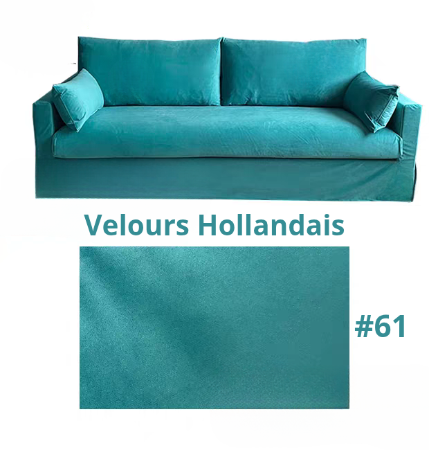 Housse pour canapé IKEA HYLTARP velours bleue ciel