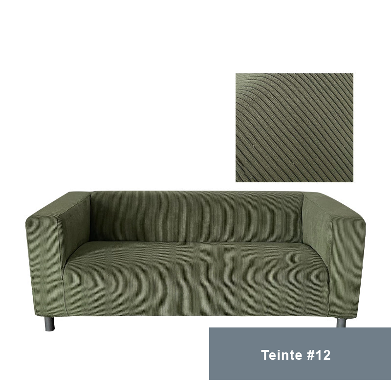 Housse pour canapé IKEA KLIPPAN velours côtelé vert