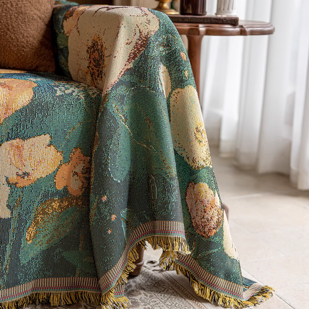 tissu floral plaid