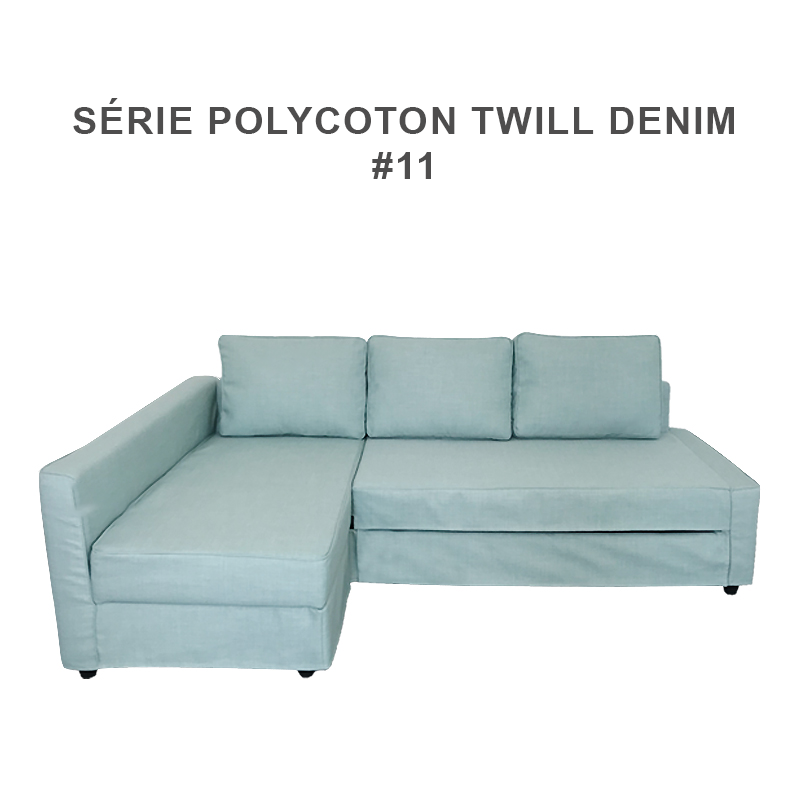 Bezug für ausziehbares IKEA-Ecksofa FRIHETEN aus Denim-Twill-Polyester-Baumwollmischgewebe