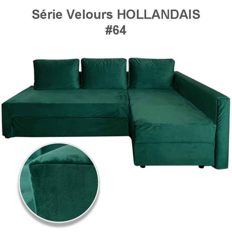 Luxusbezug aus reinem niederländischem Samt für IKEA FRIHETEN-Schlafsofa
