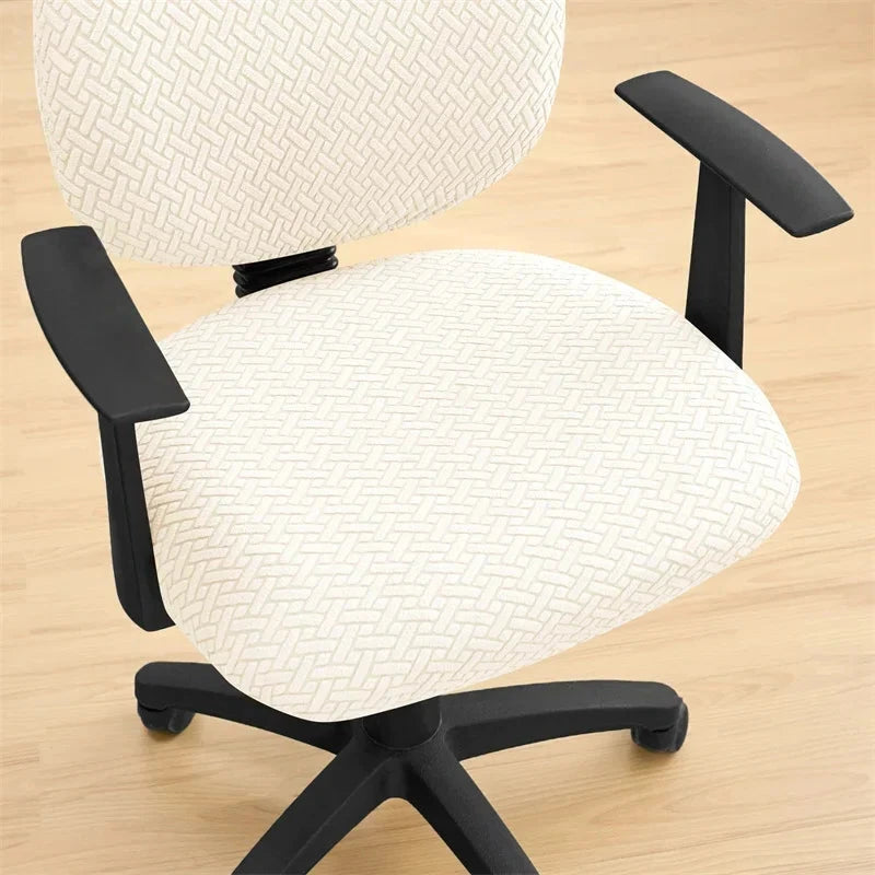 zoom Housse de siège de bureau extensible velours damassé