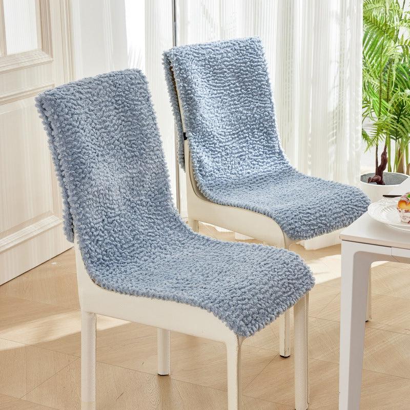 Housse de chaise luxe moelleuse et antidérapante pure laine douce