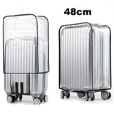 Housse de protection pour valise à roulette transparente et imperméable 48cm