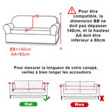 Erweiterbare Sofaabdeckung für Damask Velvet 1, 2, 3, 4, 5 Plätze