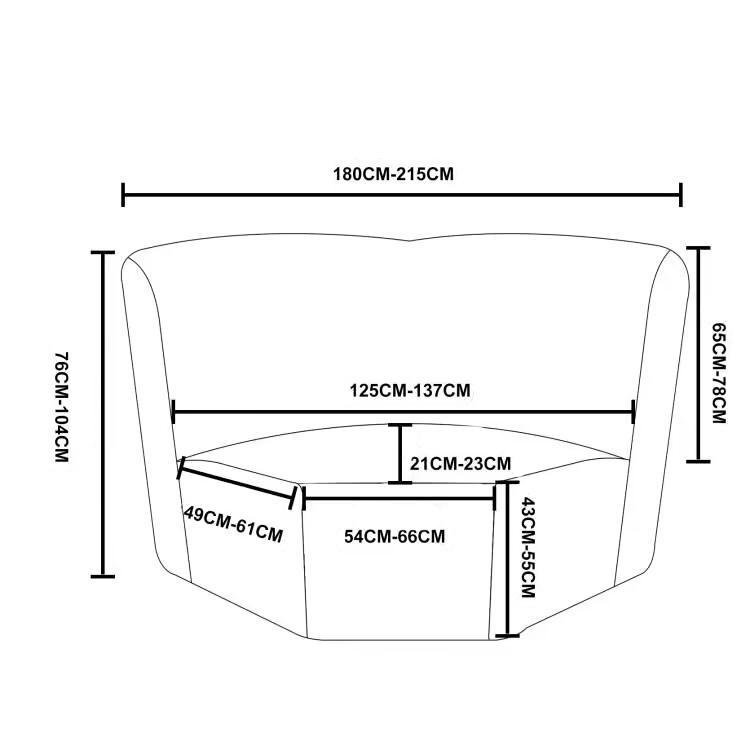 Entspannte Ecksofa -Abdeckung mit 5 -Seerer -Jacquard -Mikrofaserfußstützen