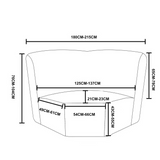 Entspannte Ecksofa -Abdeckung mit 5 -Seerer -Jacquard -Mikrofaserfußstützen