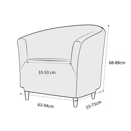 Guide des tailles housse fauteuil arrondi ikea tullsta