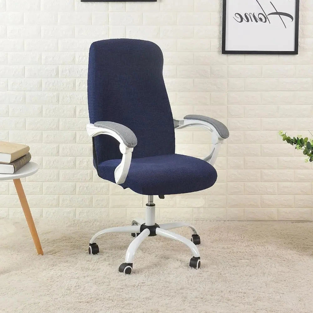 Housses de chaise de bureau extensible bleue marine