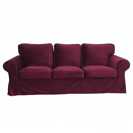 Housse canapé IKEA EKTORP luxe haut de gamme velours bordeaux