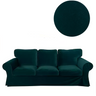Housse canapé IKEA EKTORP luxe haut de gamme velours vert abyssale 