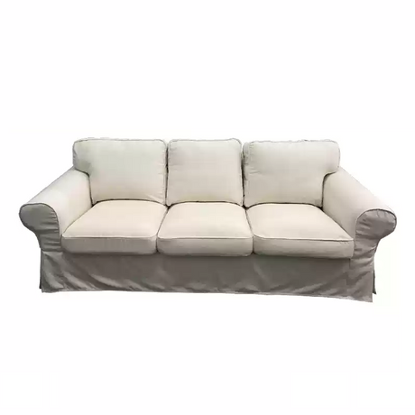 Housse canapé IKEA EKTORP luxe velours strié renforcé Blanc