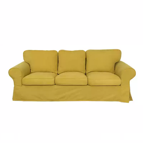 Housse canapé IKEA EKTORP luxe velours strié renforcé Jaune