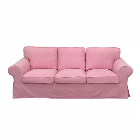 Housse canapé IKEA EKTORP luxe velours strié renforcé rose