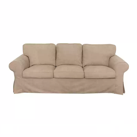 Housse canapé IKEA EKTORP velours strié renforcé crème