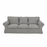 Housse canapé IKEA EKTORP velours strié renforcé gris clair
