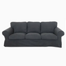 Housse canapé IKEA EKTORP velours strié renforcé gris foncé