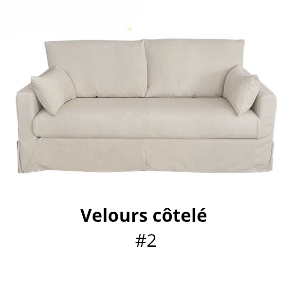 Housse pour canapé IKEA HYLTARP  velours côtelé écru