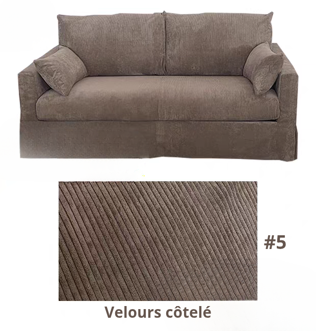 Housse pour canapé IKEA HYLTARP  velours côtelé taupe