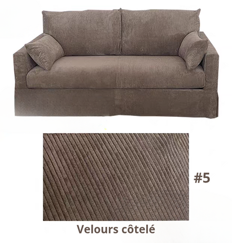 Housse pour canapé IKEA HYLTARP  velours côtelé taupe