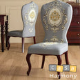 Housse de chaise anciennes baroque louis 16 gris clair