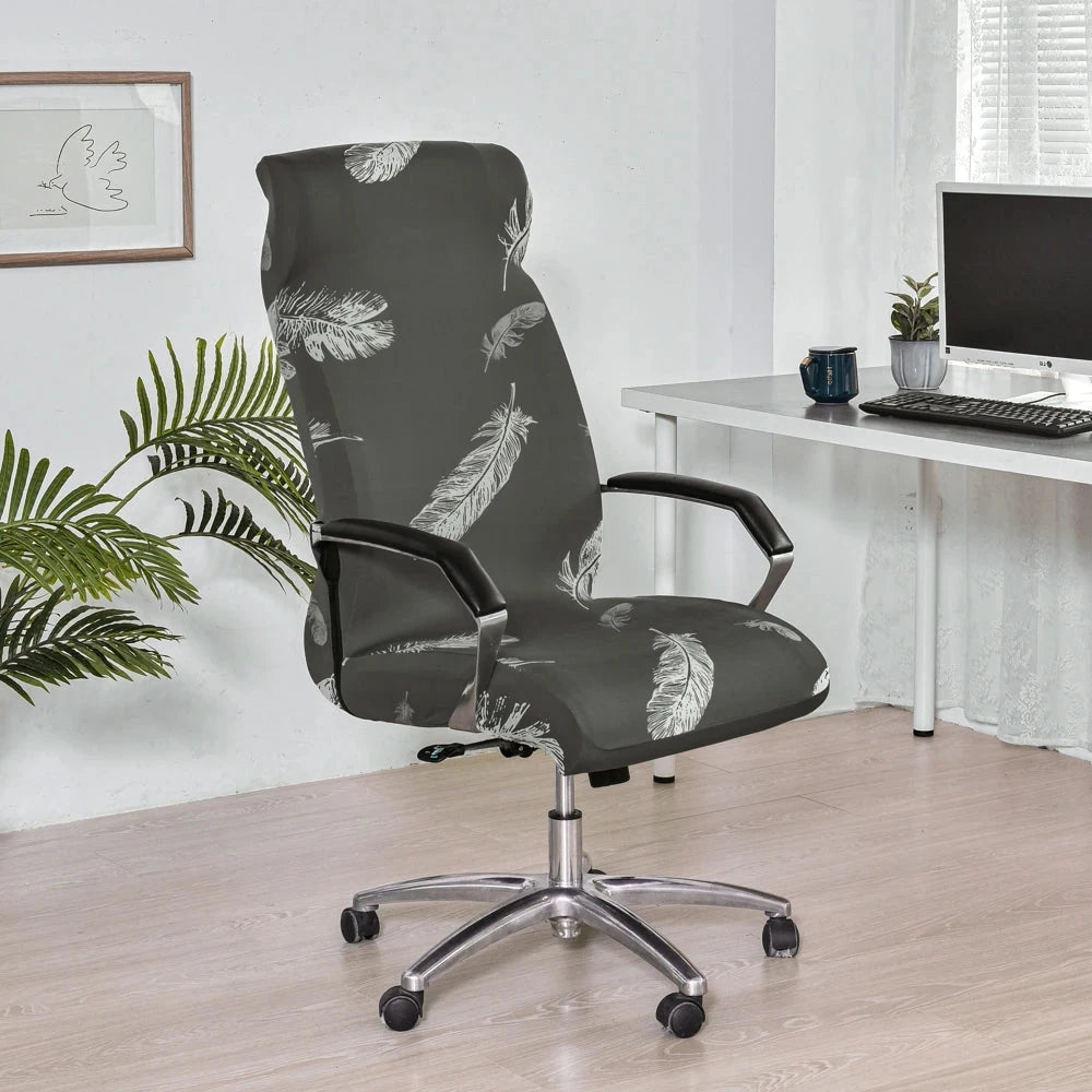 Housse de chaise de bureau khaki