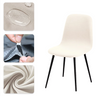 Housse de chaise scandinave petit dossier lycra imperméable ivoire