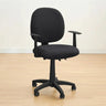 Housse de siège de bureau extensible velours damassé noir