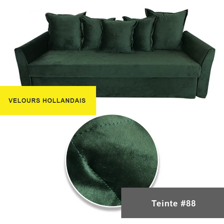 Housse pour canapé IKEA HOLMSUND 3 places convertible velours vert