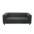 Housse pour canapé IKEA KLIPPAN polycoton prémium gris noir