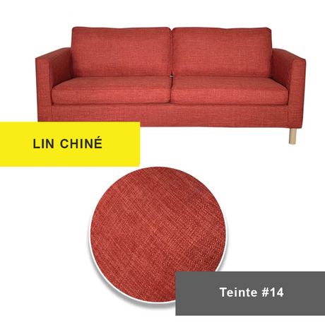 Housse pour canapé IKEA PARUP 2 places lin rouge