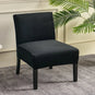 Housse pour chauffeuse, fauteuil bas velours noir