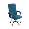 Housse pour fauteuil de bureau pur velours bleue turquoise