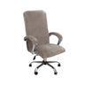 Housse pour fauteuil de bureau pur velours taupe