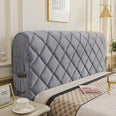 Housse pour tête de lit matelassée velours épais capitonnée haut de gamme gris