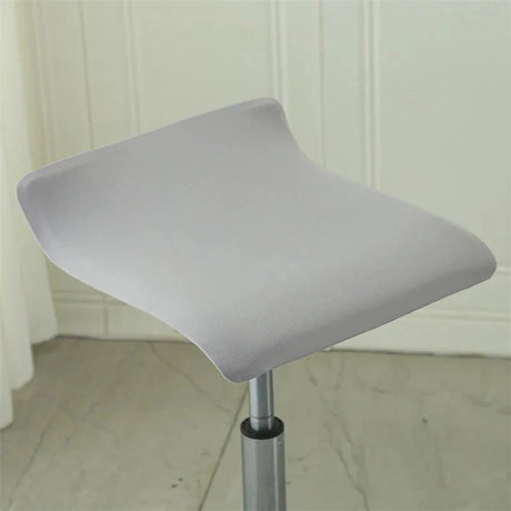 Housse pour tabouret de bar plat sans dossier argent