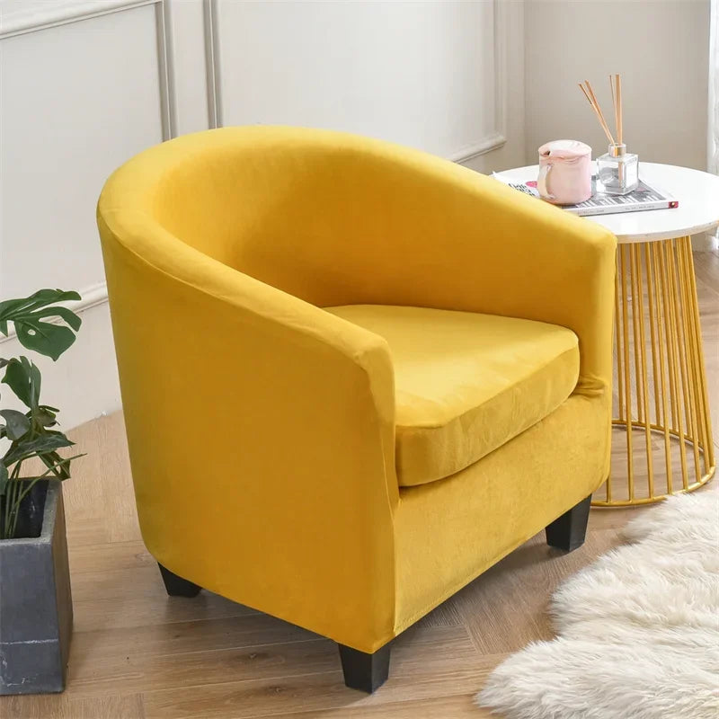 Housses fauteuil IKEA TULLSTA pur velours ocre