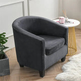 housse fauteuil cabriolet velours gris anthracite