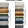 Palette de couleur disponibles velours cotelé