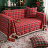 Plaid jeté de canapé grande taille carreaux écossais carreaux écossais rouge