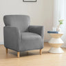 Housse pour fauteuil club pur velours gris