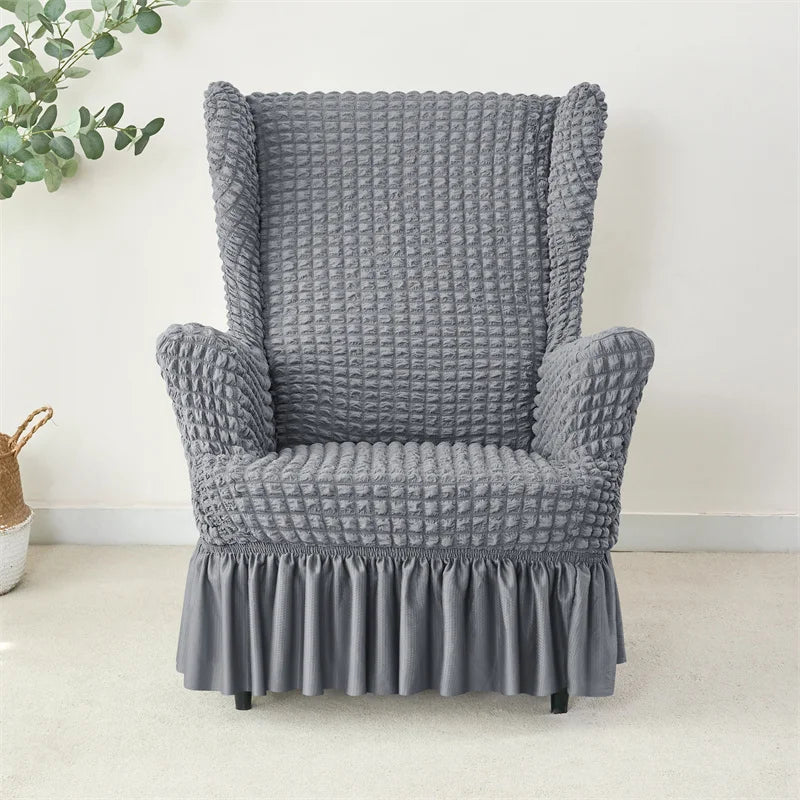 Housse pour fauteuil IKEA  Strandmon avec jupe gris