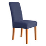 Housse de chaise extensibles damassée bleue marine