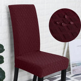 Housse de chaise imperméable extensible bordeaux