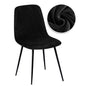 Housse de chaise scandinave petit dossier velours noir