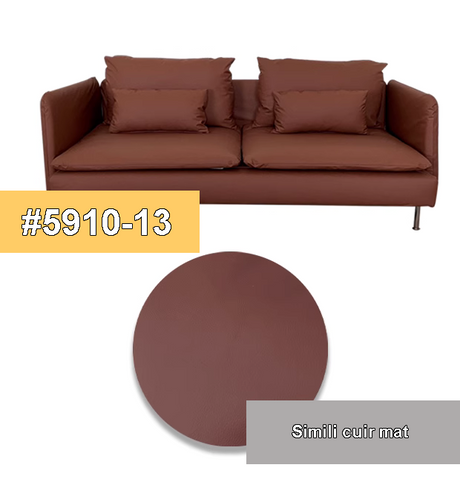 Housse canapé IKEA SODERHAMN sur mesure luxe simili cuir synthétique 