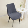 housse de chaise scandinave assise et dossier incurvé bleue gris