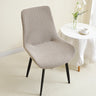 housse de chaise scandinave assise et dossier incurvé taupe